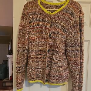 Free People Multicolor Button-Up Cardigan